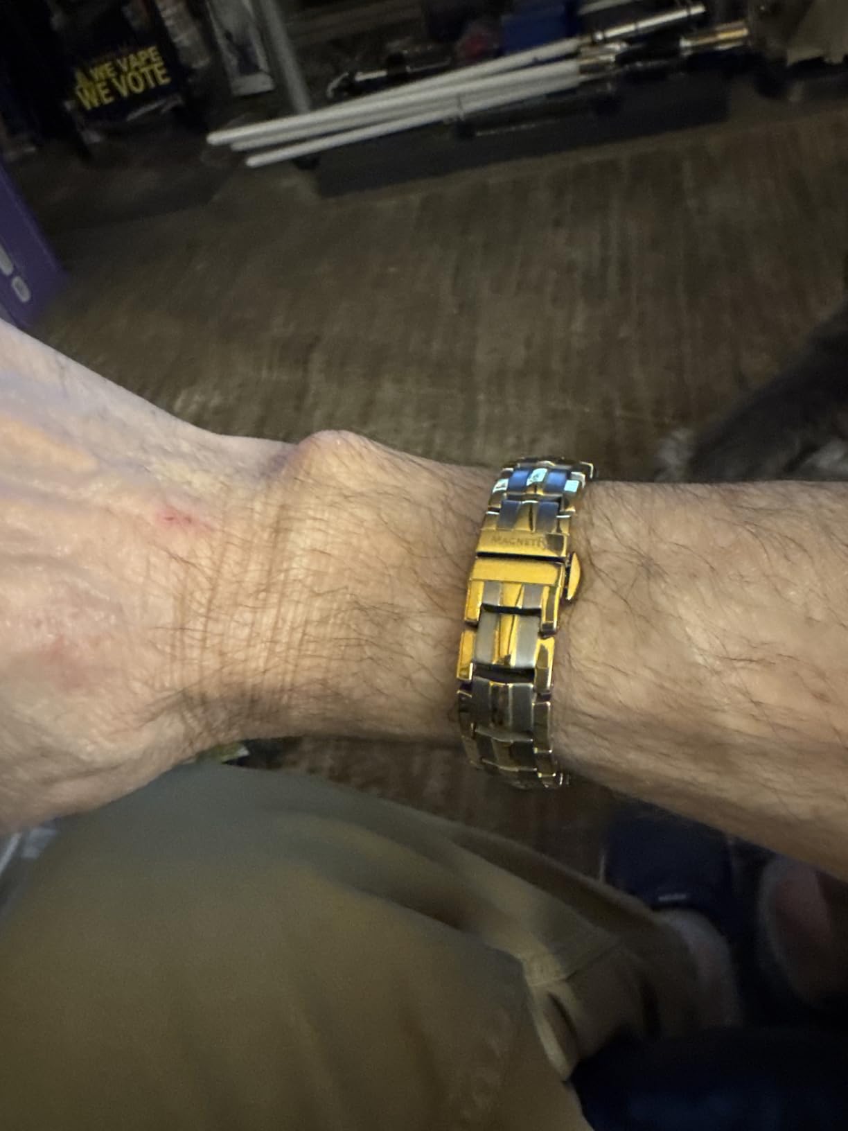 MagnetRX Magnetic Bracelets for Men - EllipseMAX 5X Strength 5,000 Gauss Magnets - Designed in USA & Patent Pending - Premium Titanium Mens Magnetic Bracelet & Adjustable Length (Black) customer photo 2