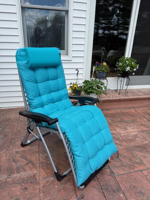 Suteck Oversized Zero Gravity Chair,500LBS 33In XXL Outdoor Recliner Chairs | w/Removable Cushion&Headrest, Camping Lounge Chair w/ Upgraded Lock&Footrest, Reclining Patio Chairs for Indoor Outdoor customer photo 2