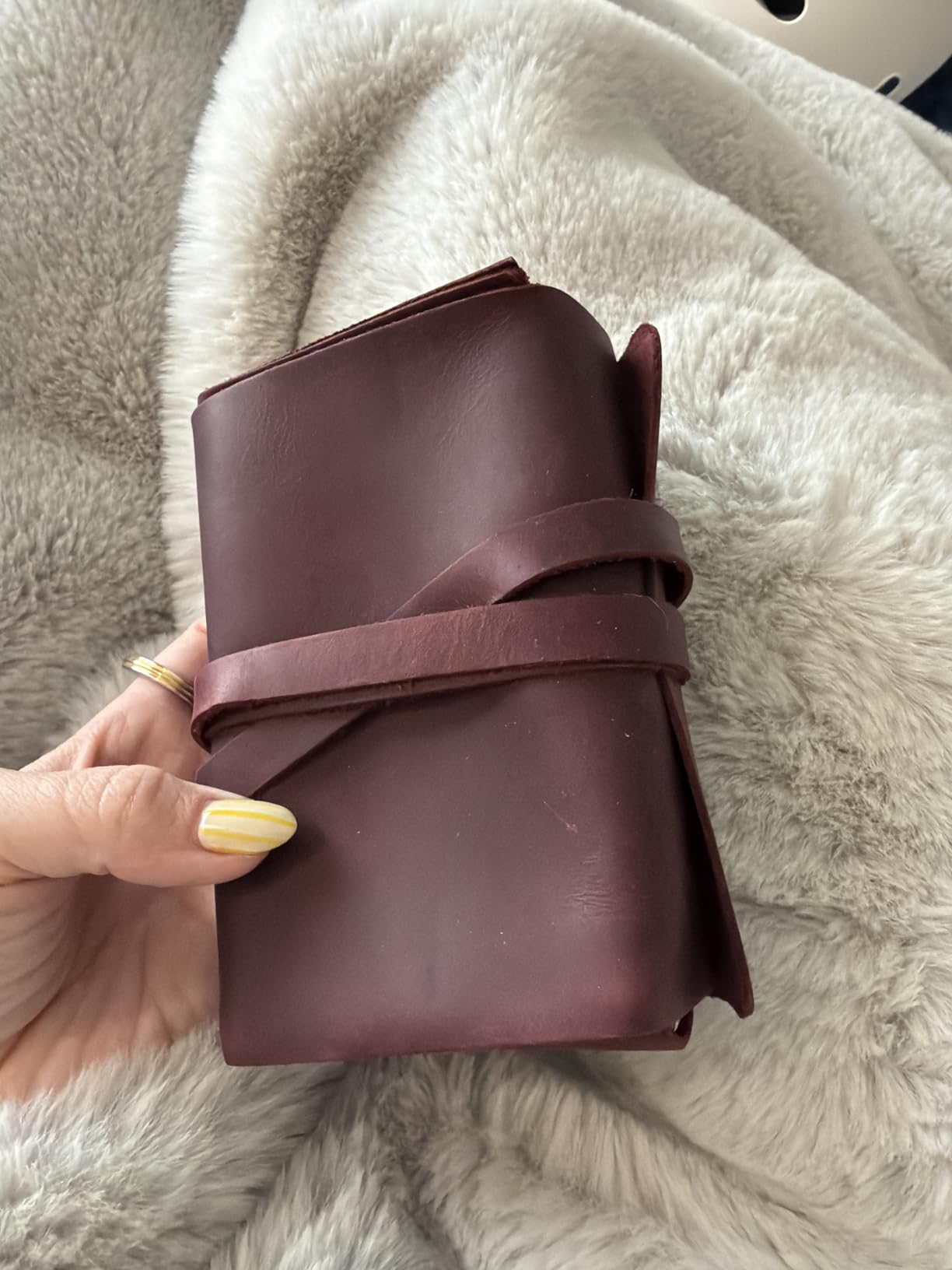 Genuine Leather Tarot Card Holder - Tarot Box for Most Standard Tarot Cards, Vintage Leather, Brown customer photo 2