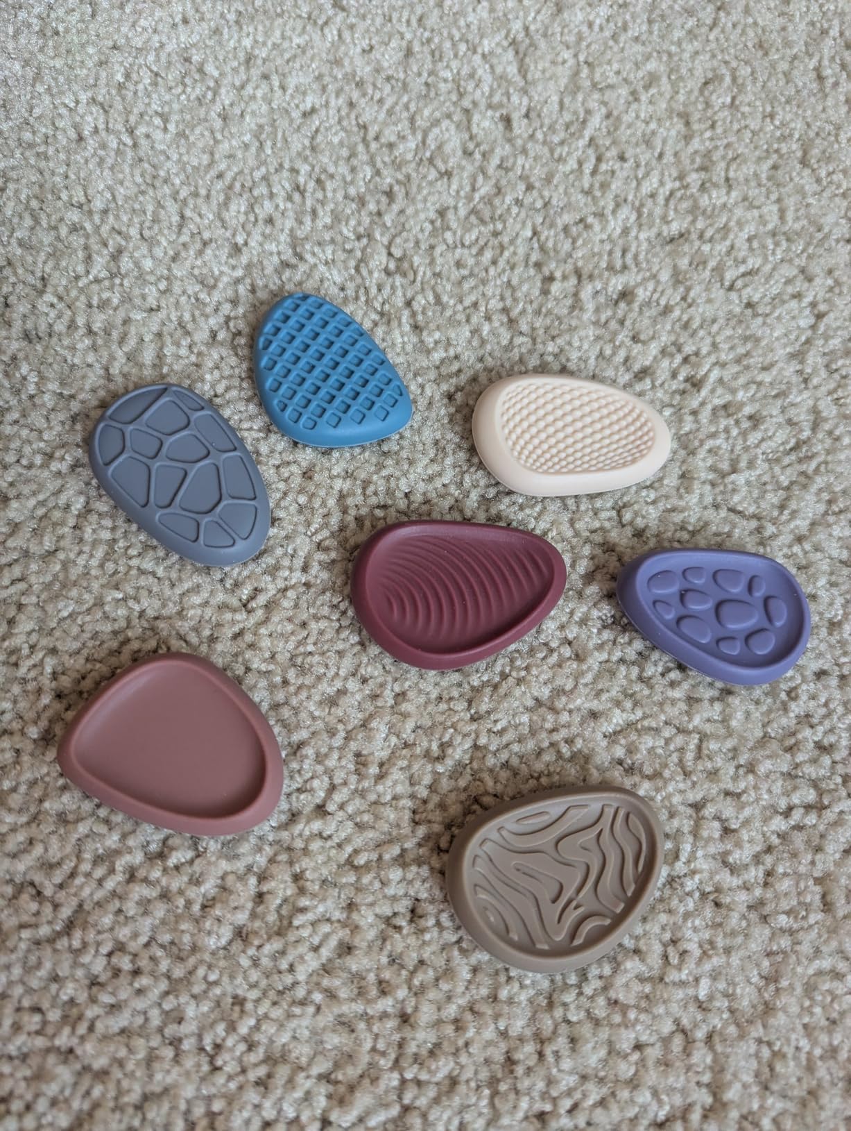 Fidget Toys Adults Sensory Stone: 8 Pack Texture Worry Stone for Kids Calming - Sensory Autism Toys for Stress Relief - Quiet Small Fidgets for Classroom Prizes customer photo 1