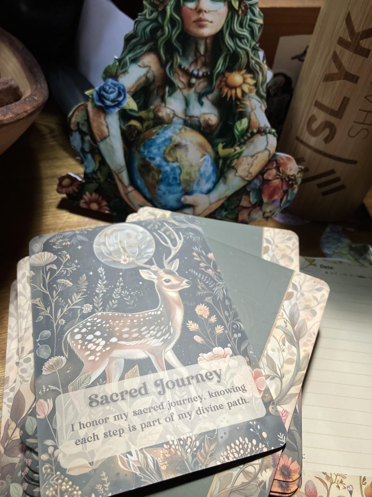 Magical Self-Love Affirmation Cards for Women, 50 Positive Daily Affirmations for Confidence & Mindfulness, Illustrated Self-Care & Meditation Deck with Wooden Stand & Gift Box, Inspirational Gift customer photo 2