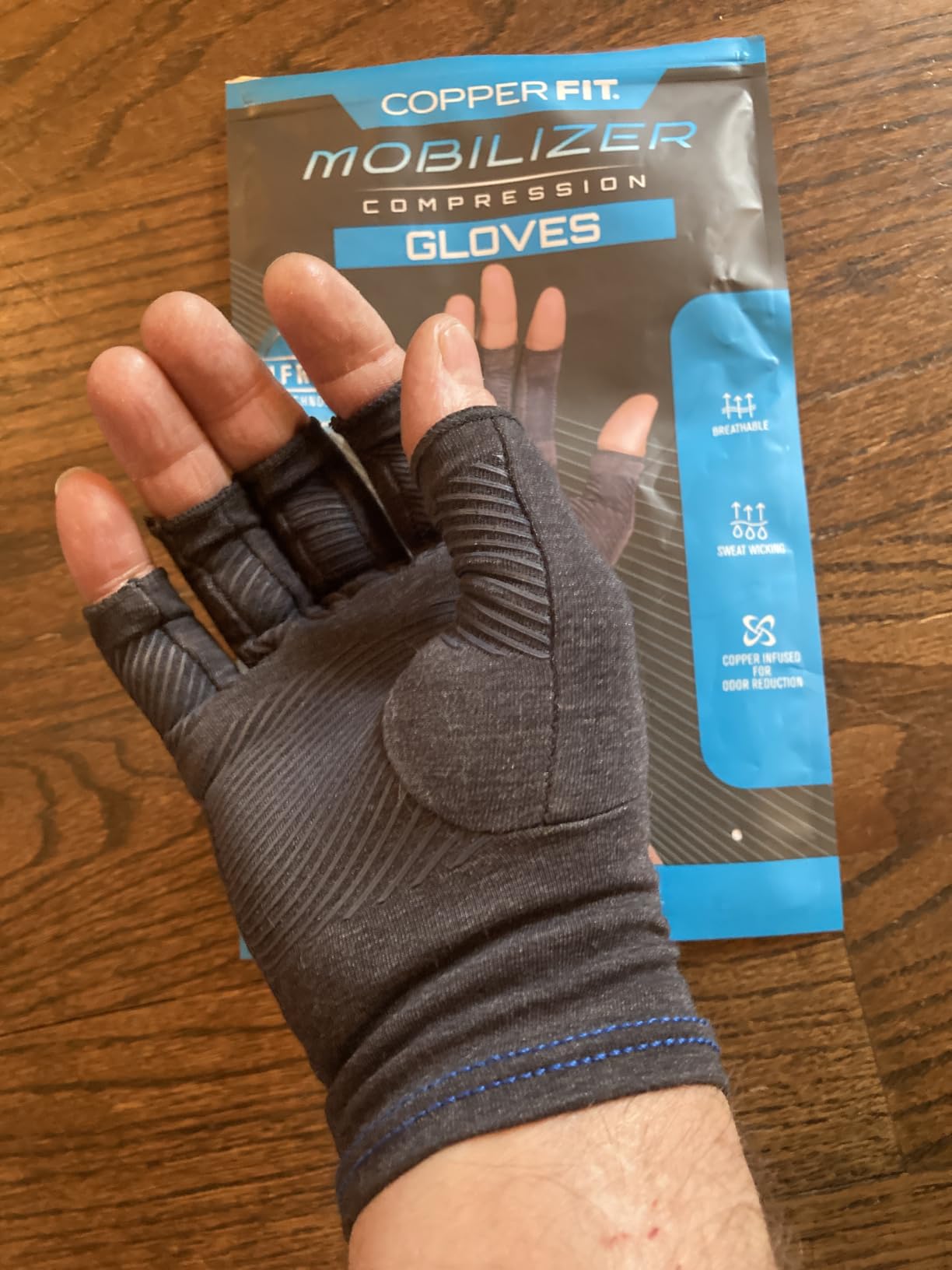 Mobilizer Hand Compression Gloves: Arthritis, Joint Swelling, Tendonitis, Sport - For Men and Women customer photo 2