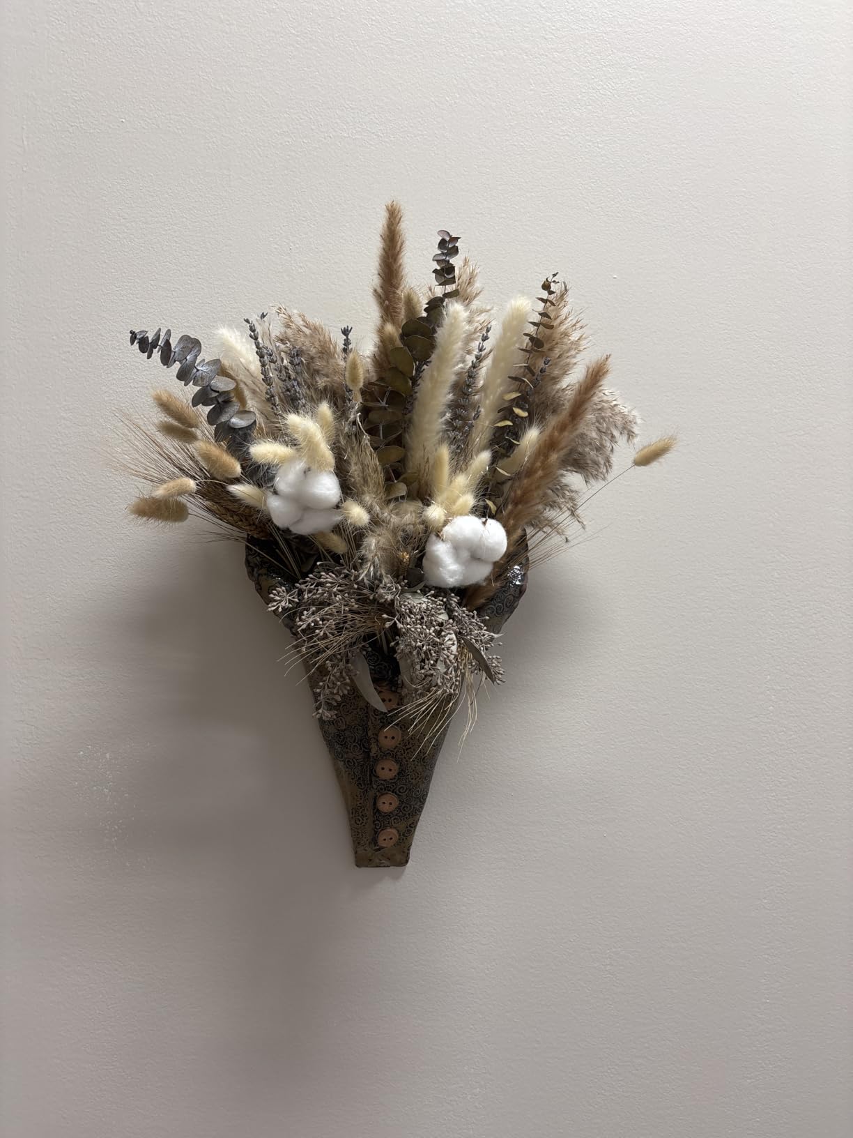 Natural Dried Flower Bouquet - Pampas Grass, Cotton Stems, Bunny Tails, Eucalyptus, Lavender & Wheat - Rustic Boho Decor for Home, Fall Decorations for Home, Wedding, or Gift customer photo 1