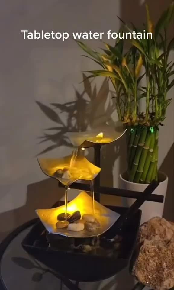 Homedics Tabletop Water Fountain, 3 Tier Indoor Waterfall Fountain with Natural River Rocks, Quiet Pump for Relaxation, Zen Home & Office Desk Décor customer photo 1