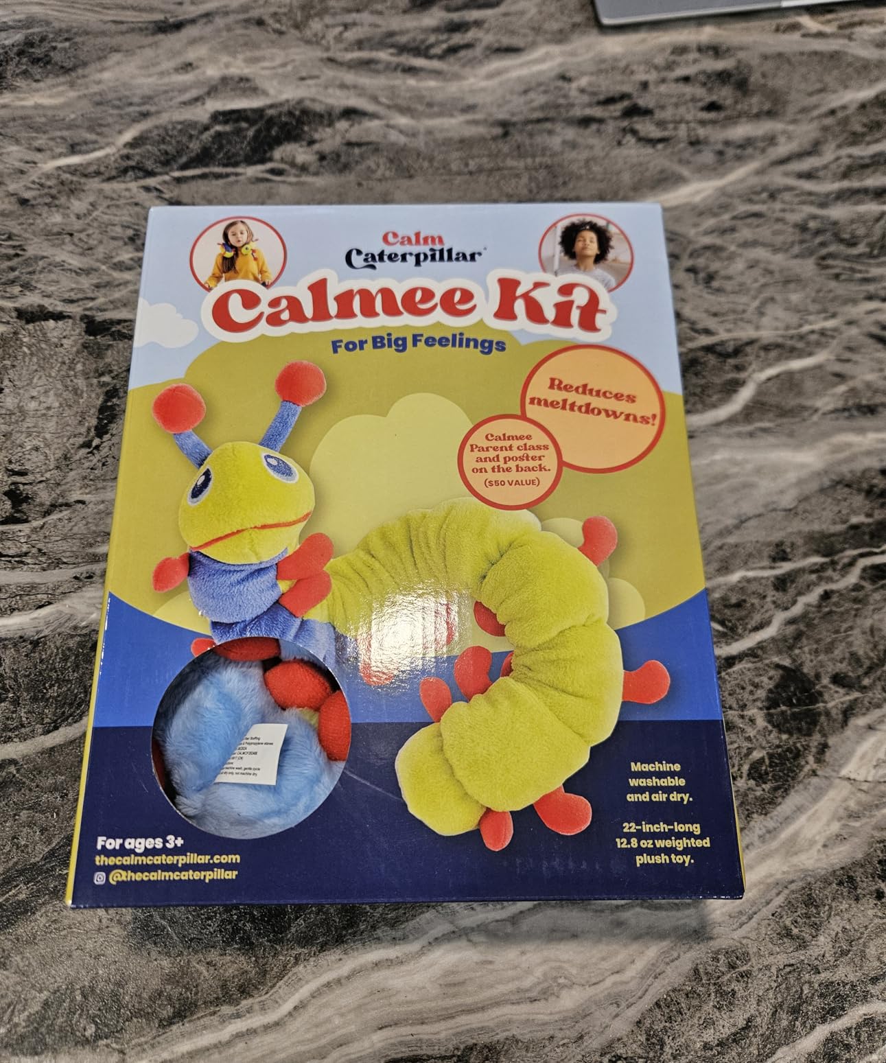 Calmee the Caterpillar Weighted Sensory Plush Toy for Kids, Breathing Exercise & Calming Tool for Focus and Emotional Regulation, SEL Mindfulness Toy for Home & Classroom customer photo 2