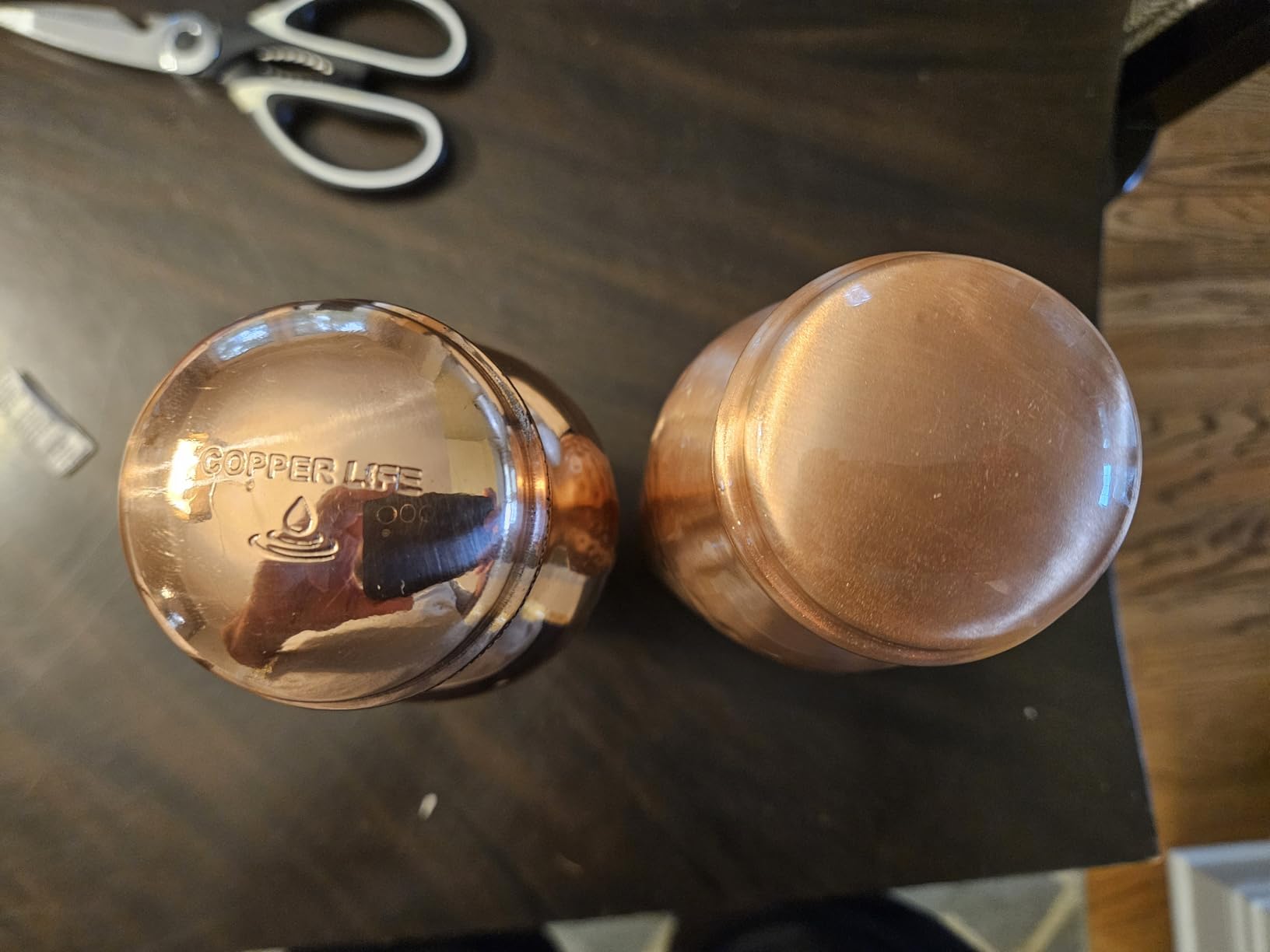 Copper Water Bottle 34 Ounces | 100% Pure Copper For Ayurveda Health Benefit | Hammered Design Handmade For Drinking Water | Tested Leak Proof Lid customer photo 2