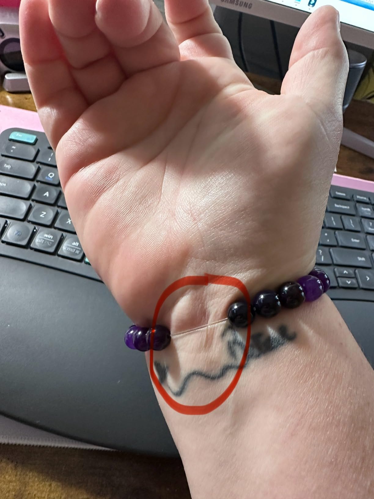 SmileBelle Healing Amethyst Bracelets as Breast Cancer Gifts for Woman | Elephant Bracelets as Get Well Gifts for Women After Surgery Crystal Bracelet as Inspirational Gifts for Elephant Decor customer photo 2
