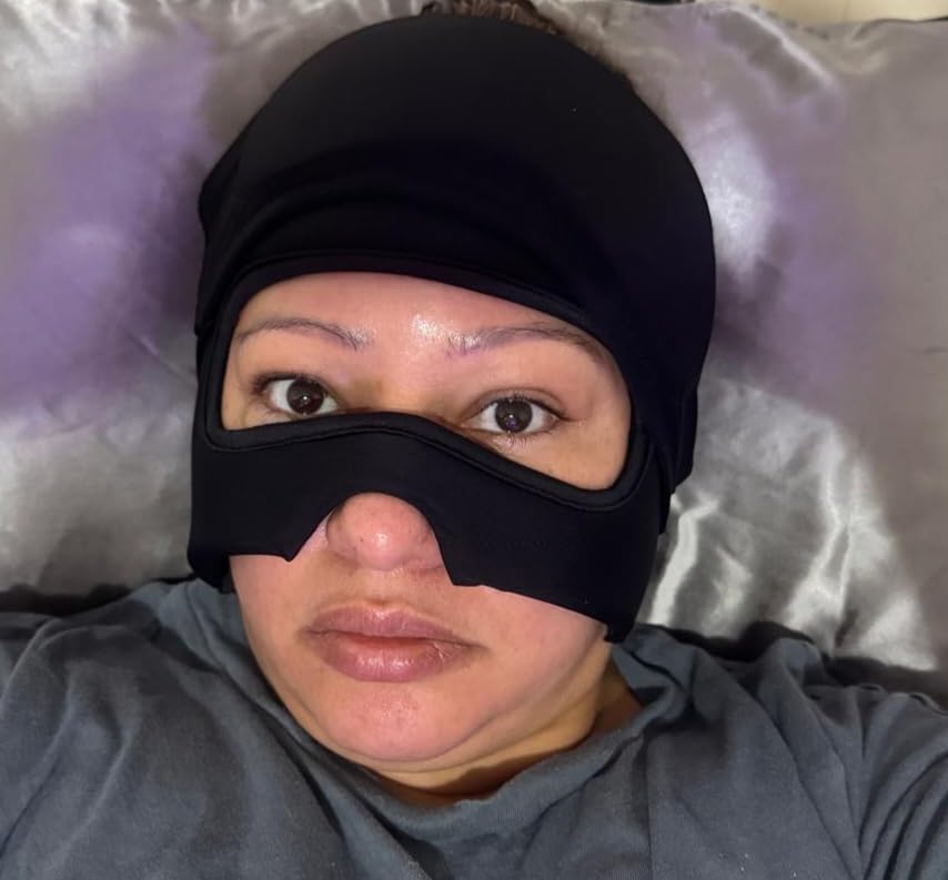 Migraine Relief Cap, 2 in 1 Detachable Gel Eye Mask for Hot & Cold Therapy Headache mask with Eye Holes ice Pack for Birthday Gifts for Women customer photo 1