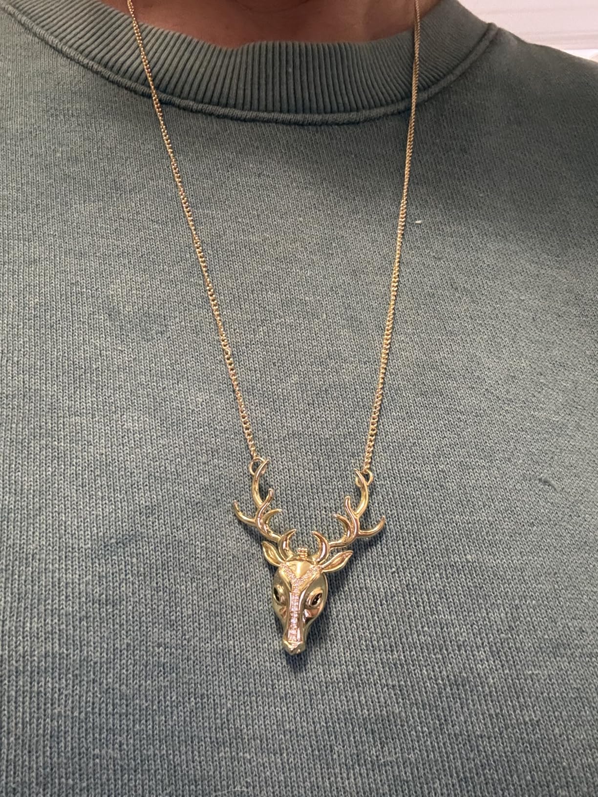 Essential Oil Diffuser Necklace - Hidden Scent Locket Jewelry for Anxiety & Stress Relief - Discreet 316L Stainless Steel Aromatherapy Necklace with Cubic Zirconia Buck Pendant - Yoga Self Care Gifts for Women, Mom, Nurse customer photo 2