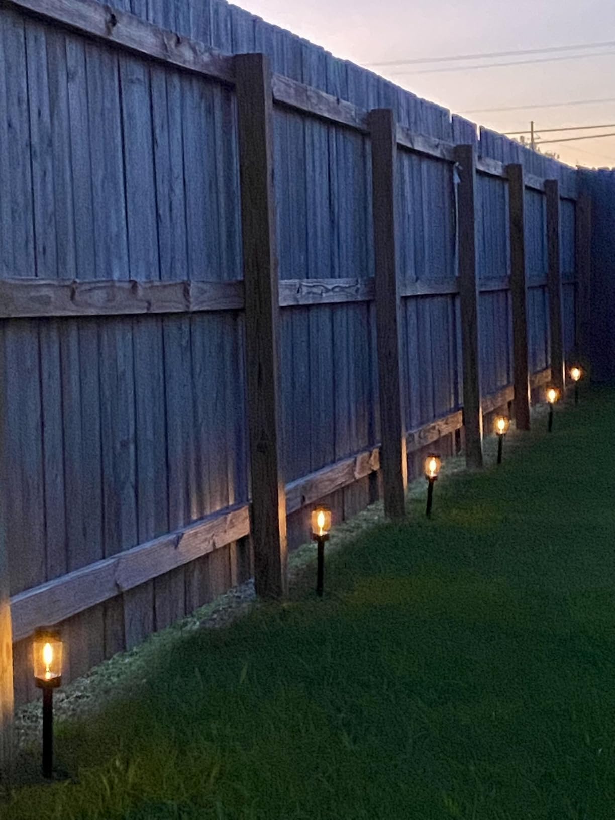Eyrosa Solar Lights Outdoor, 12 Pack Waterproof Solar Landscape Lighting for Pathway Garden Yard Path Walkway Driveway Lawn Patio Outside Decor, Warm White customer photo 2