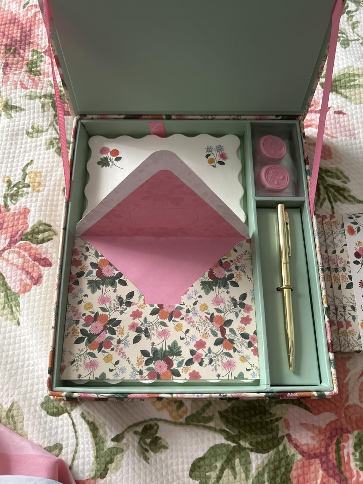 RIFLE PAPER CO. Letter Writing Set | Collection Includes Letter Paper, Envelopes, Pen, and Wax Seals, Send a Thoughtful Message on Any Occasion, Hydrangea customer photo 1