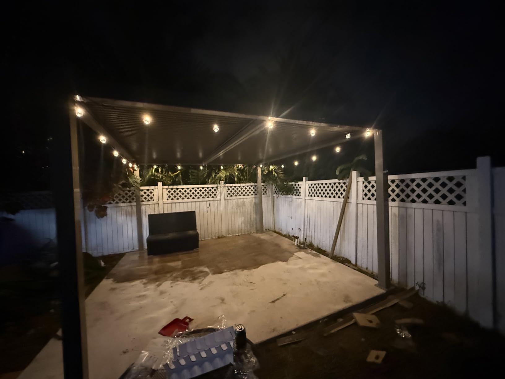 PURPLE LEAF 12' X 12' Louvered Pergola Durable Aluminum Adjustable Louvers | Premium Champagne Aluminum Frame, Independent Adjustable Roofs, Heavy Duty Frame, Integrated Drainage System customer photo 1