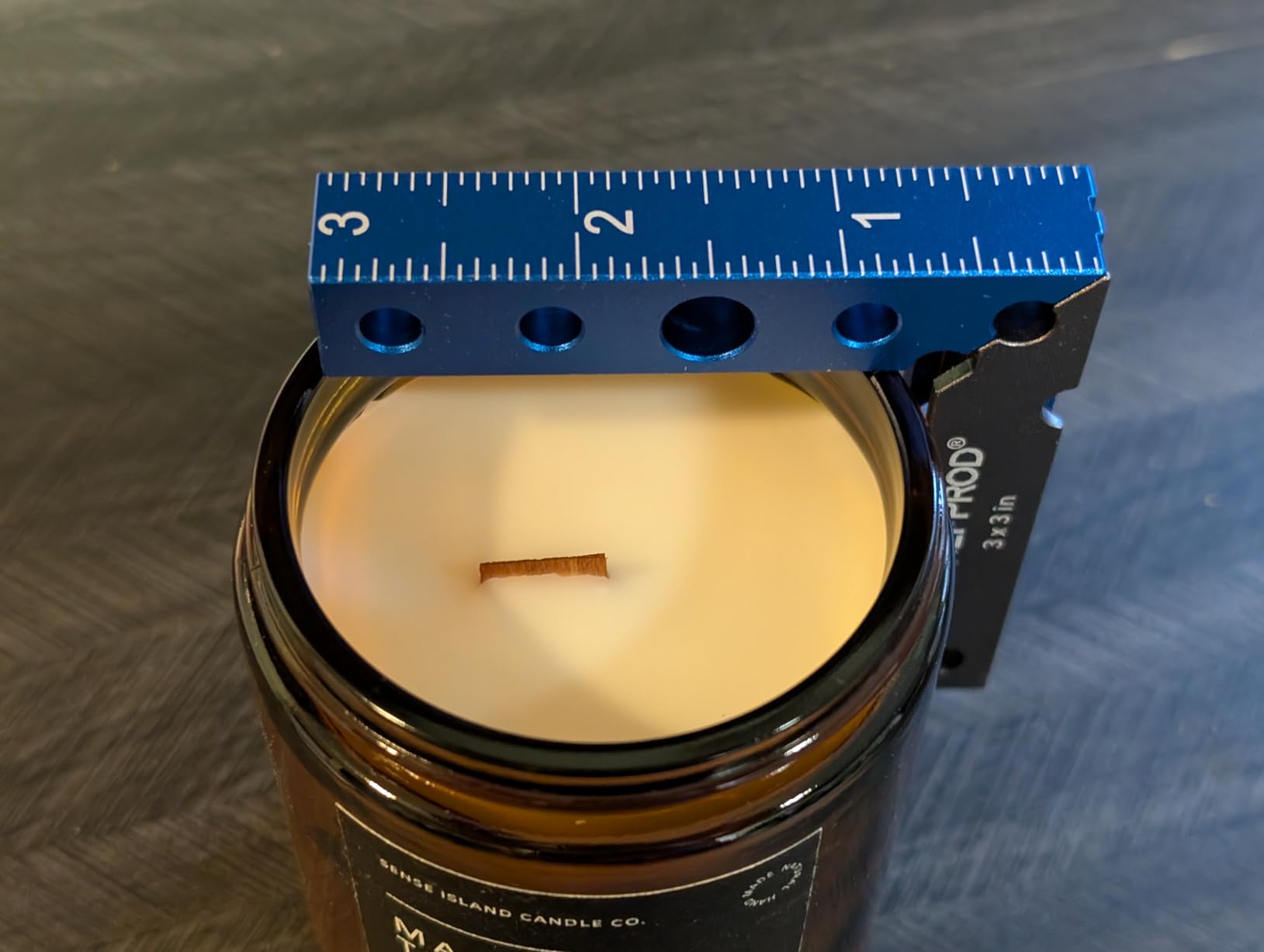 Teakwood Noir Mahogany Crackling Wood Wick Candle for Men - Strong Masculine Scent, 100% Soy, 50-Hour Burn - Luxury Scented Candle with Crackling Wooden Wick for Home, Office, Gifts customer photo 2
