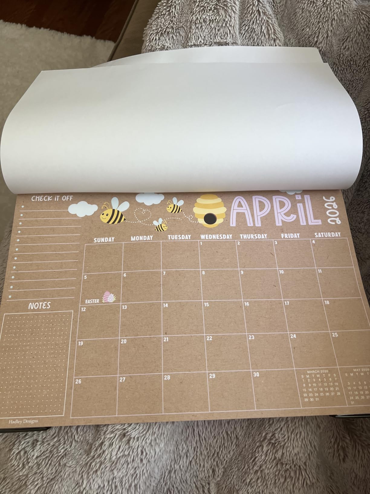 Hadley Designs Large Teacher Desk Calendar 2026-2027 - Desktop Calendar 2026, 18-Month Academic Desk Calendars for School, Home & Office, Cute Classroom Must Haves, Back to School Teacher Gifts customer photo 1
