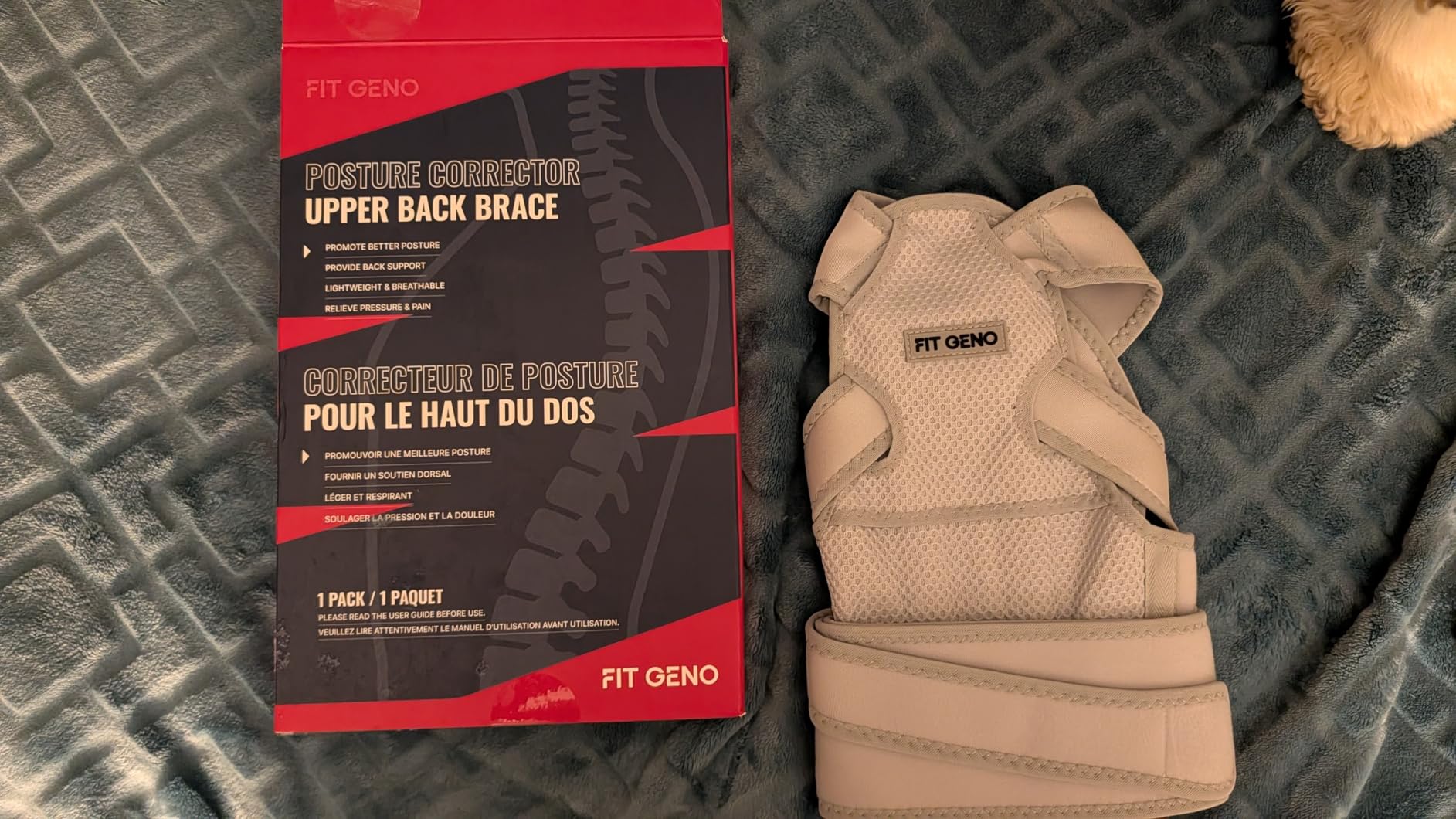 Fit Geno Posture Corrector for Women Lite, Upper Back Brace for Slouching | An Adjustable, Lightweight Design Supports Your Neck, Shoulders, and Upper Back to Help You Sit and Stand Taller customer photo 2