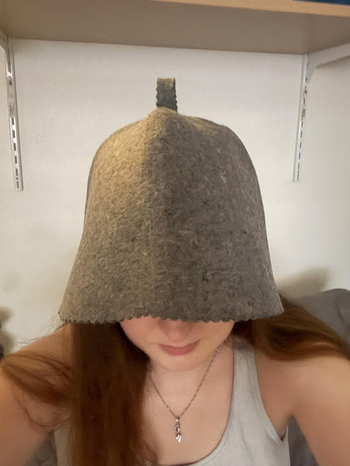 Premium Sauna Hat - 100% Natural Wool, Handmade Sauna Headwear for Men and Women - Eco-Friendly, Breathable customer photo 1