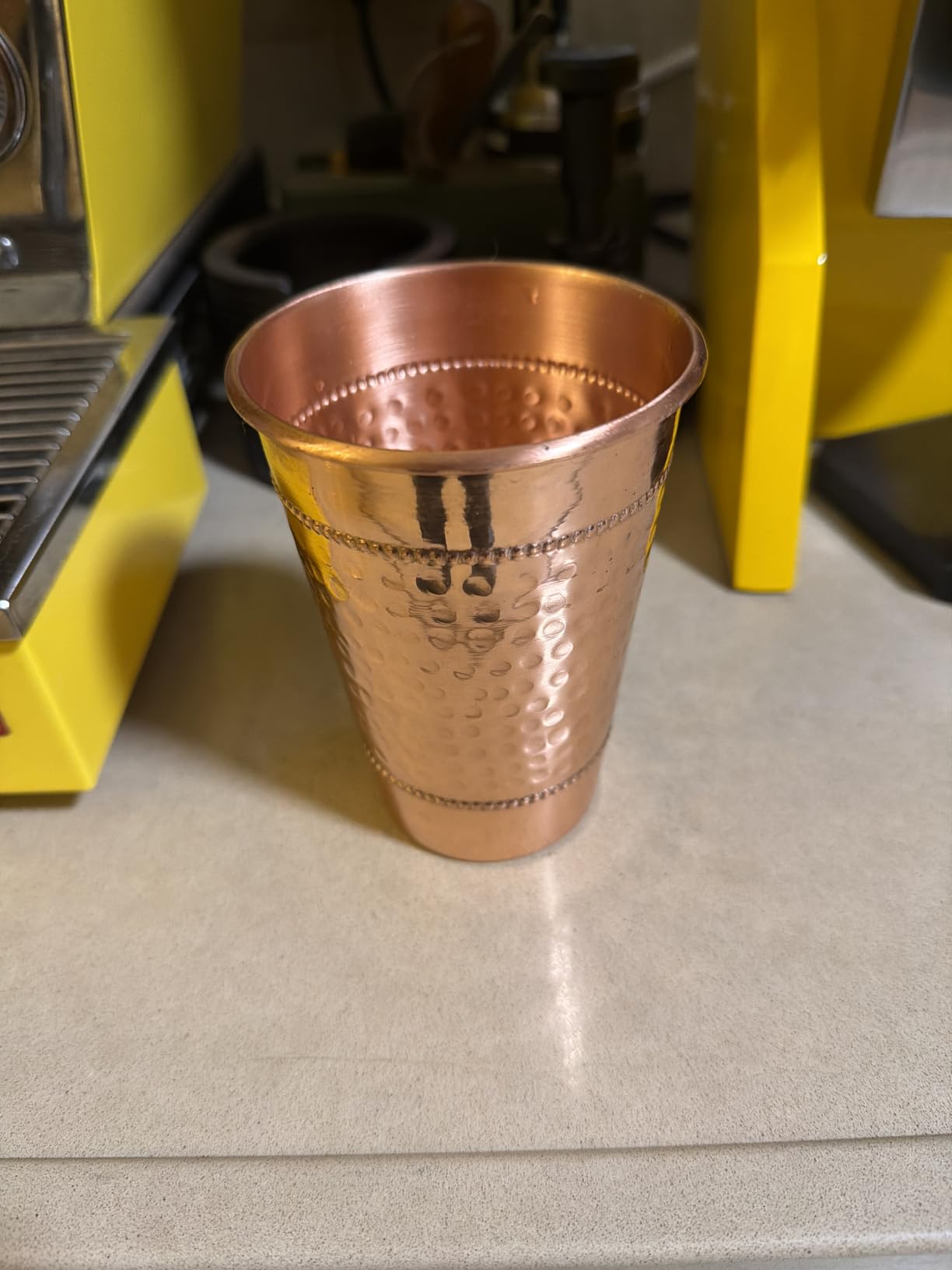 Hammered Pure Copper Water Drinking Glasses Set of 2 Large 13 Oz Drinking Cups Copper Ayurvedic Health Benefits Tumblers Beautiful Handcrafted Design Cup Best Gift customer photo 1