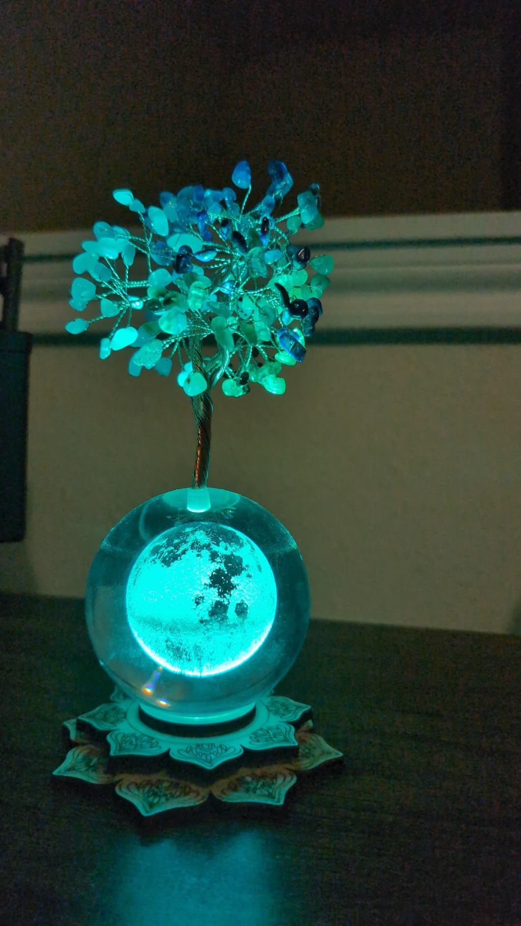 Amethyst Healing Crystal Tree with Light Gift for Women, Rose | Gemstone Money Tree Chakra Healing with Night Lamp for Home Decor, Office Desk Decor, Birthday Gift for Women, Mon customer photo 1