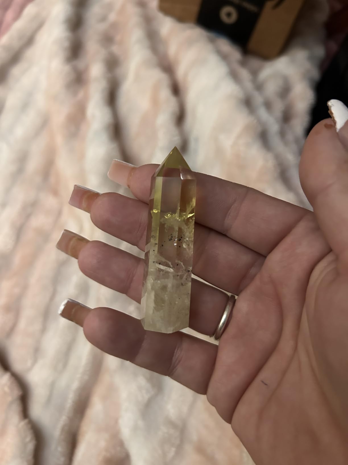 Natural Blue Apatite Healing Crystal Hexagonal Pointed Faceted Prism Decor | Natural Gemstone, Wand Carved Stone Figurine, Home Decor, Reiki Chakra Towers, Large Stone, Protection for Healing customer photo 2