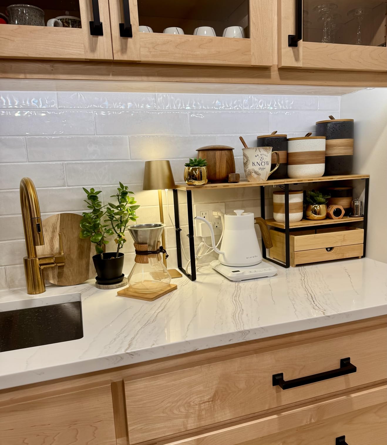 Productivity Cube Timer, 1/5/10/30/60 Min Presets, Wood Grain Finish | Gravity sensor, mute and vibration modes customer photo 1