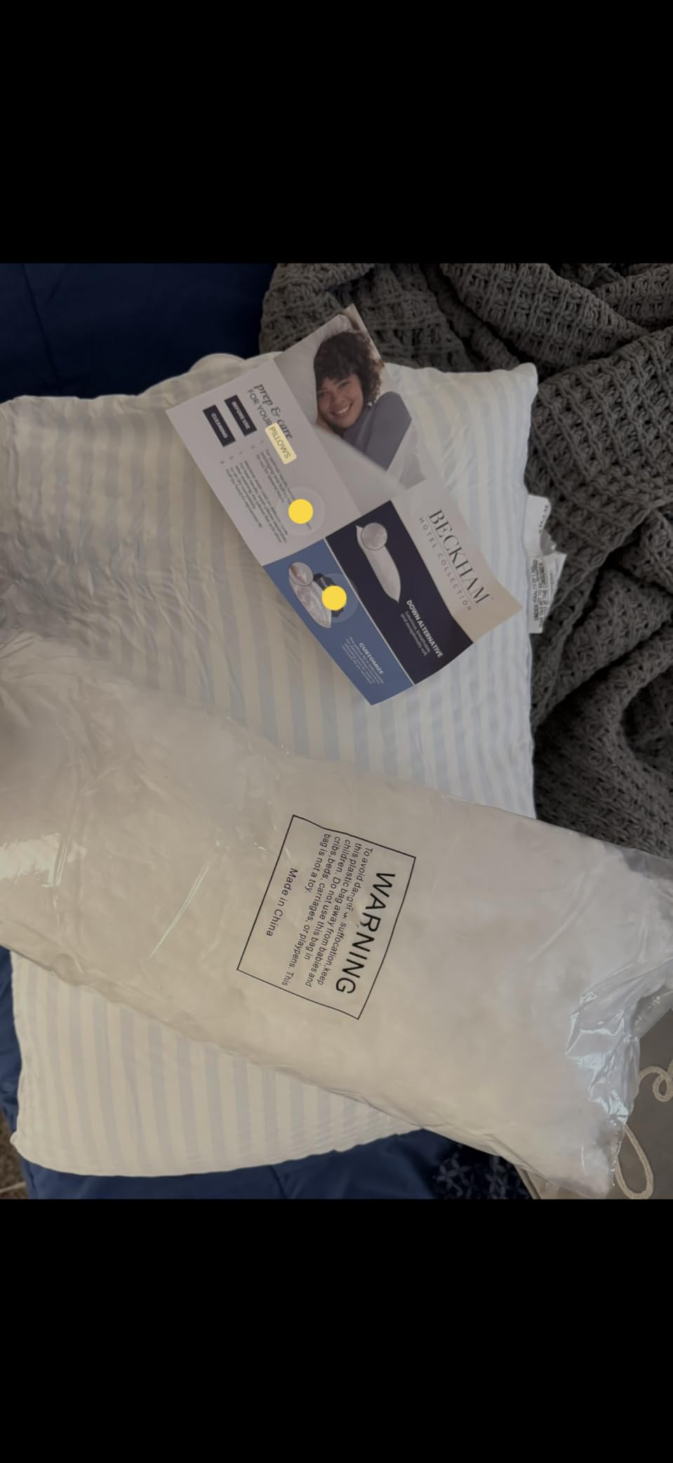 Beckham Hotel Collection Summer Sanctuary Queen Pillow - Cooling Qmax Adjustable Down Alternative Pillow w/Extra Fill, Ideal for Side Back Stomach Sleepers customer photo 2