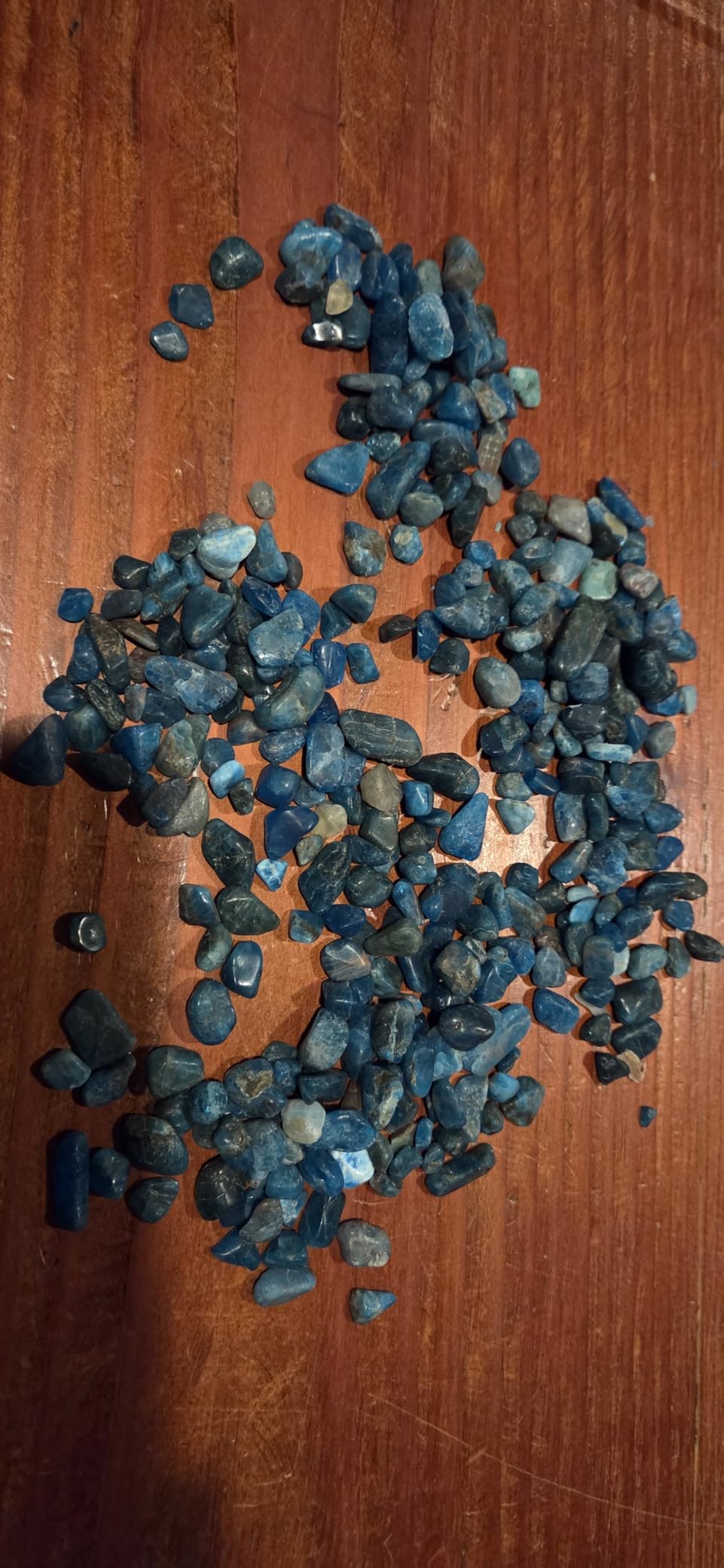 Polished Blue Apatite Crystal Chips 200 Pcs - 0.3
