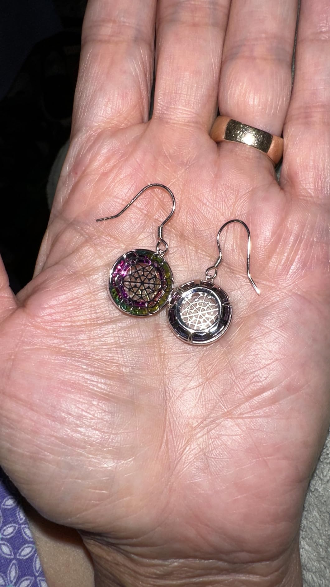 Alphm Metatron Cube Earrings for Women 925 Sterling Sliver Sacred Geometry Earrings with Austrian Crystal Sacred Geometry Jewelry Present customer photo 1