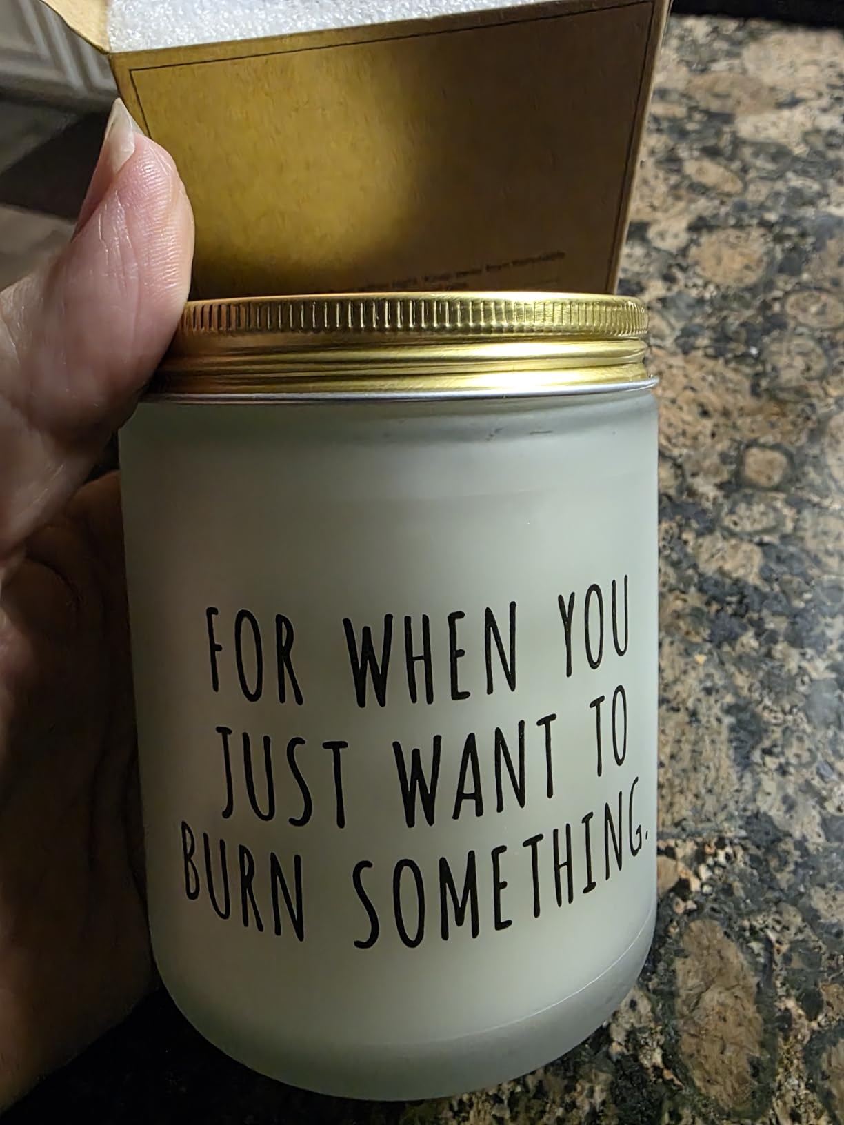Funny Candle for Women, Stress Relief Gifts for Coworkers Friends | Relaxing Gift for Stressed Out People, Birthday Gifts, Fun Calming Candles with Saying for Anxiety, Work, Self Care, Lavender customer photo 2