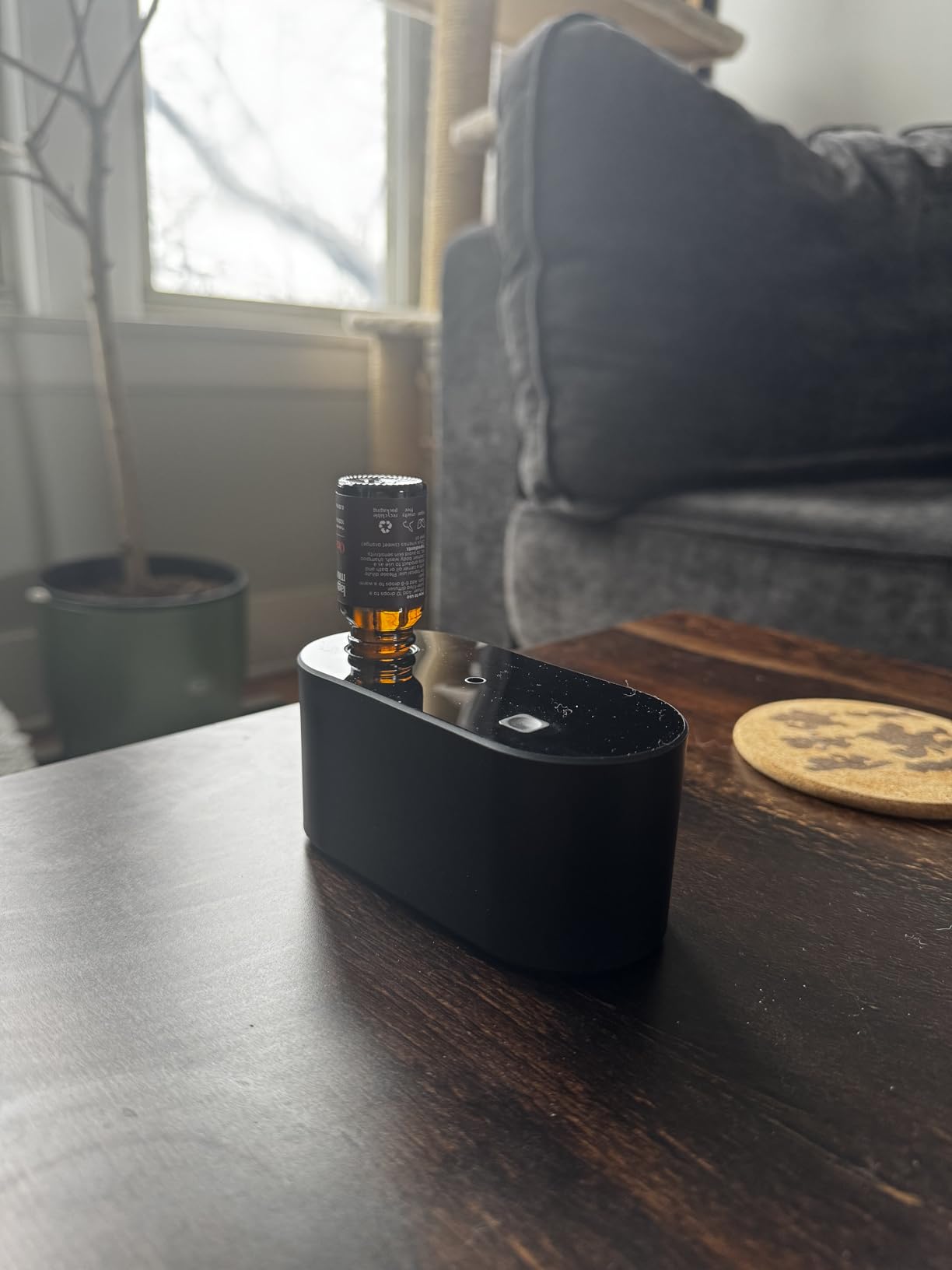 Waterless Diffuser for Home Essential Oil Diffuser, Aromatherapy Diffuser, Portable Scent Diffusers, 3 Mist Modes, Cycle Start for Bedroom, Office Studio 350-700 sq. ft Black customer photo 1
