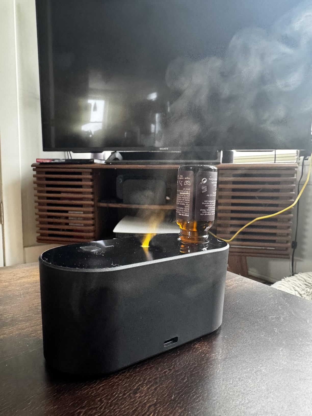 Waterless Diffuser for Home Essential Oil Diffuser, Aromatherapy Diffuser, Portable Scent Diffusers, 3 Mist Modes, Cycle Start for Bedroom, Office Studio 350-700 sq. ft Black customer photo 2