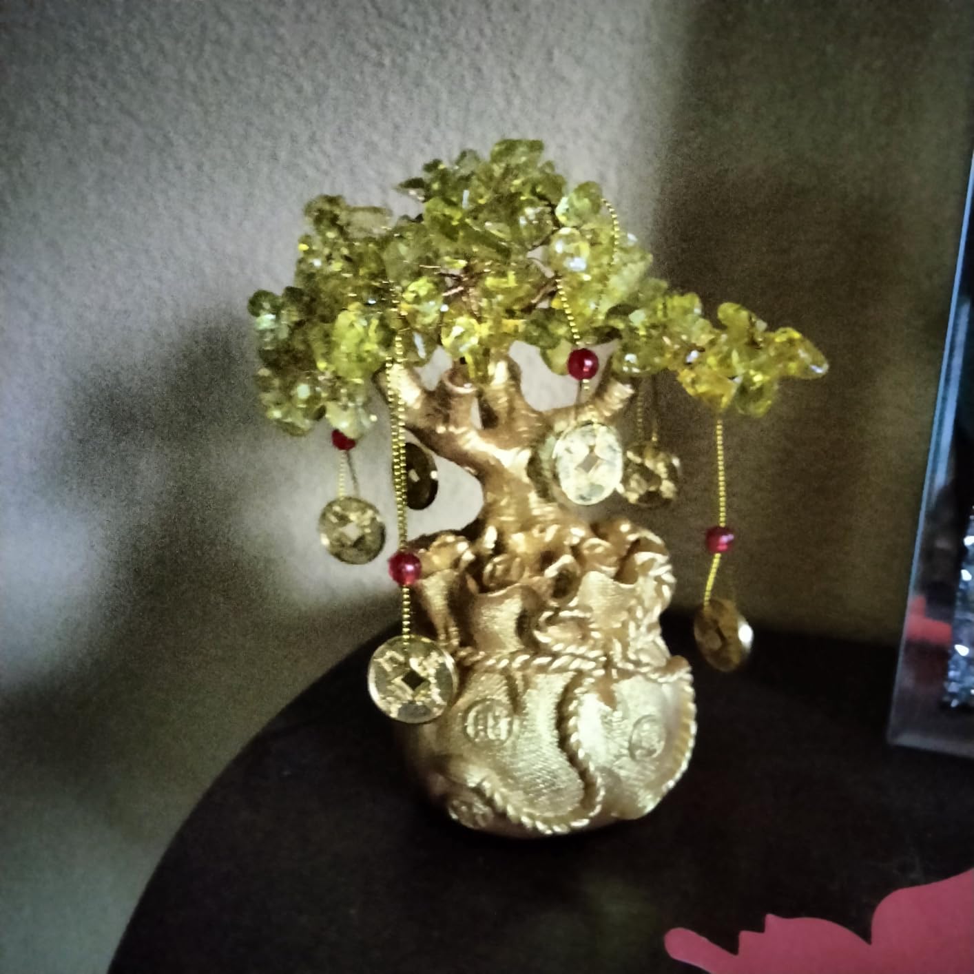 Feng Shui Citrine Crystal Money Tree for Good Luck, Citrine Money Tree, Feng Shui Decor, Crystal Wealth Tree, Golden Money Bag, Home Office Decoration, Lucky Gift customer photo 1