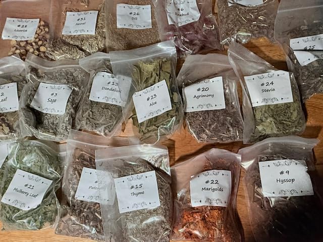 32 Pack Herbs for Witchcraft, Dried Flowers for Witch Crafts Supplies | Beginner Witchcraft Starter kit, Botanicals for Spell Jars, Pagan, Wiccan Rituals Altar Decor, Sachets, Candles and Soap Making customer photo 2