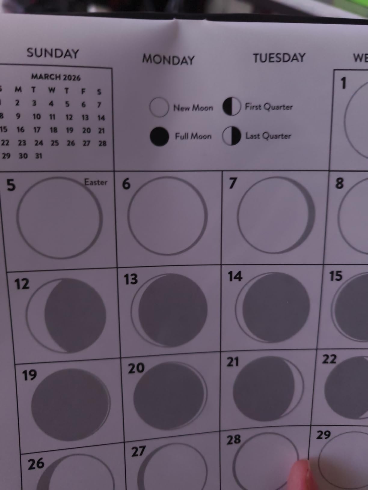 Moon Phases Calendar 2026 Monthly Wall Calender 12 Month | American Made In The USA customer photo 1
