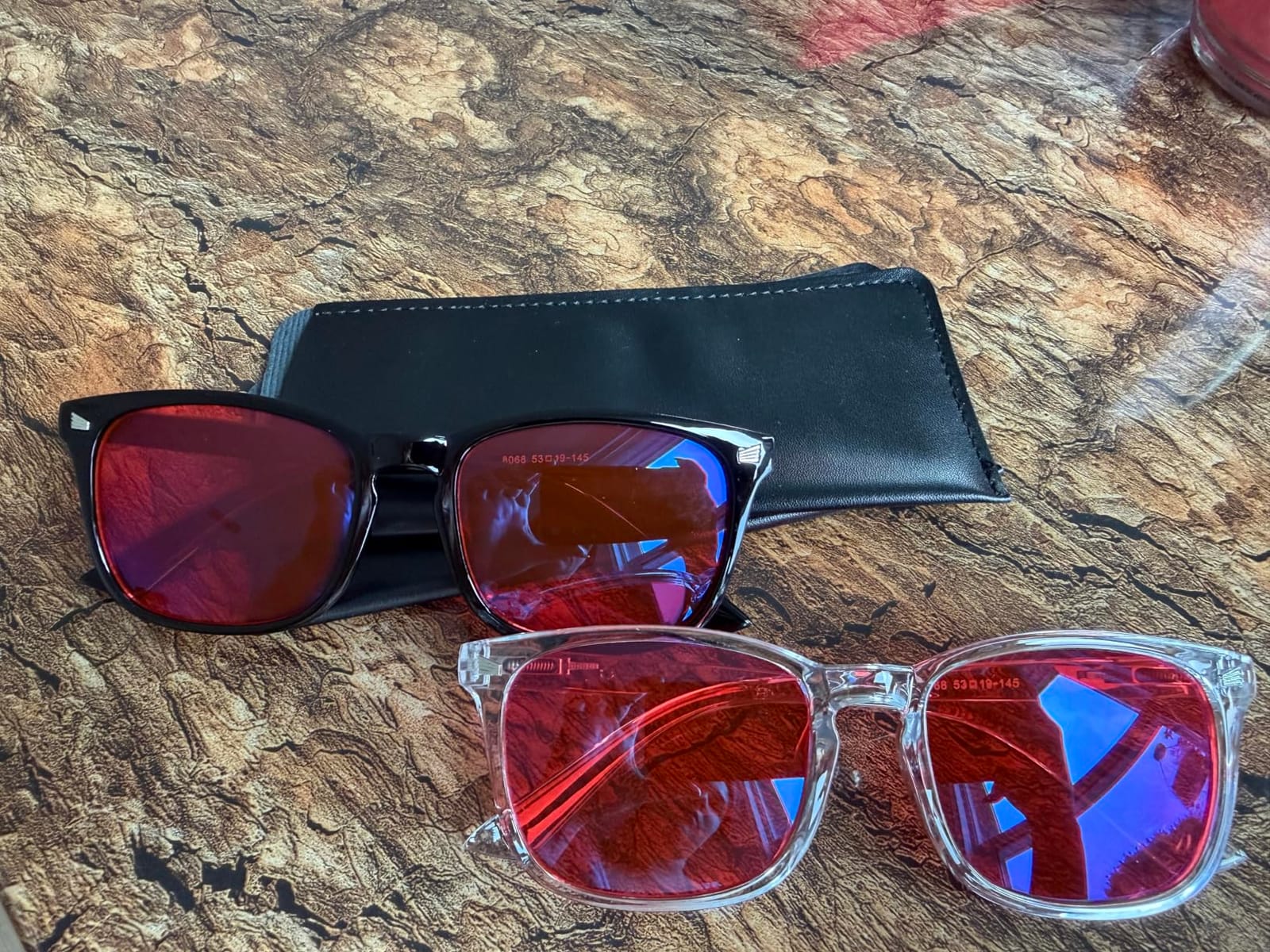 2 Packs Professional Sleep Glasses with 98.7% Blue Light Blocking Dual AR Coatings Amber Lens, Computer Gaming Glasses for Men Women customer photo 1