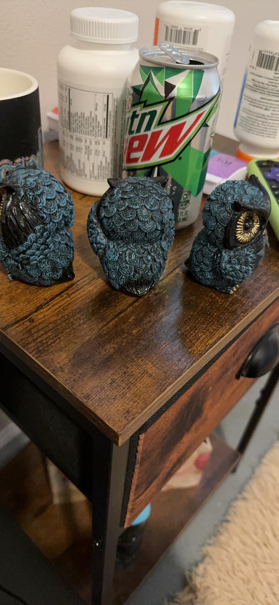 Owl Statue for Home Decor Accents - Boho Decor for Rooms, Bookshelf, Office Table and Living Rooms, Vintage Cute Figurines for Bird Lovers Owl Gifts customer photo 2