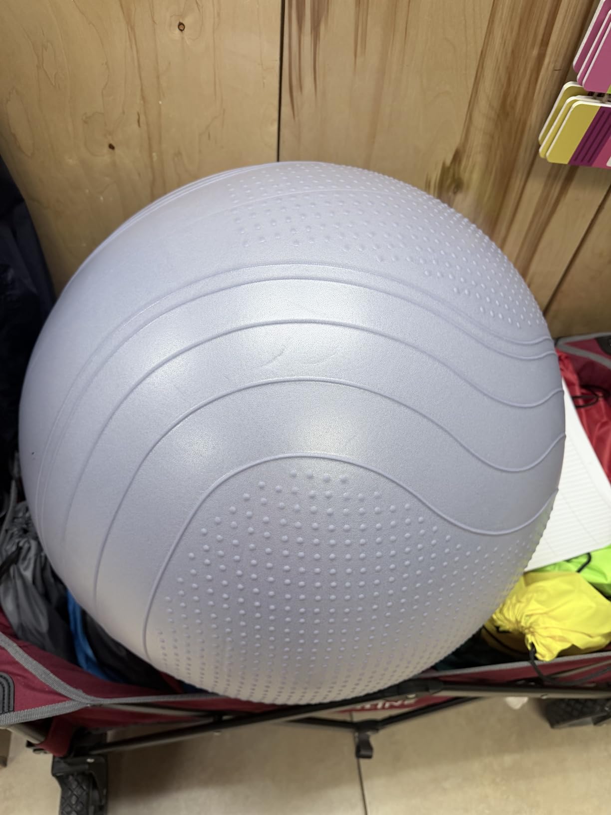 Gruper Yoga Ball, Extra Thick Exercise Ball for Workout Pregnancy Stability - 4 Sizes Anti Burst Balance Ball for Yoga, Pilates, Fitness, Birthing, Physical Therapy - Includes Pump customer photo 2