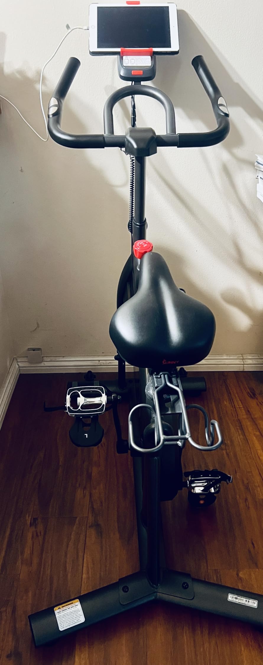 Sunny Health & Fitness Smart Indoor Cycling Bike for Home Cardio Exercise customer photo 1