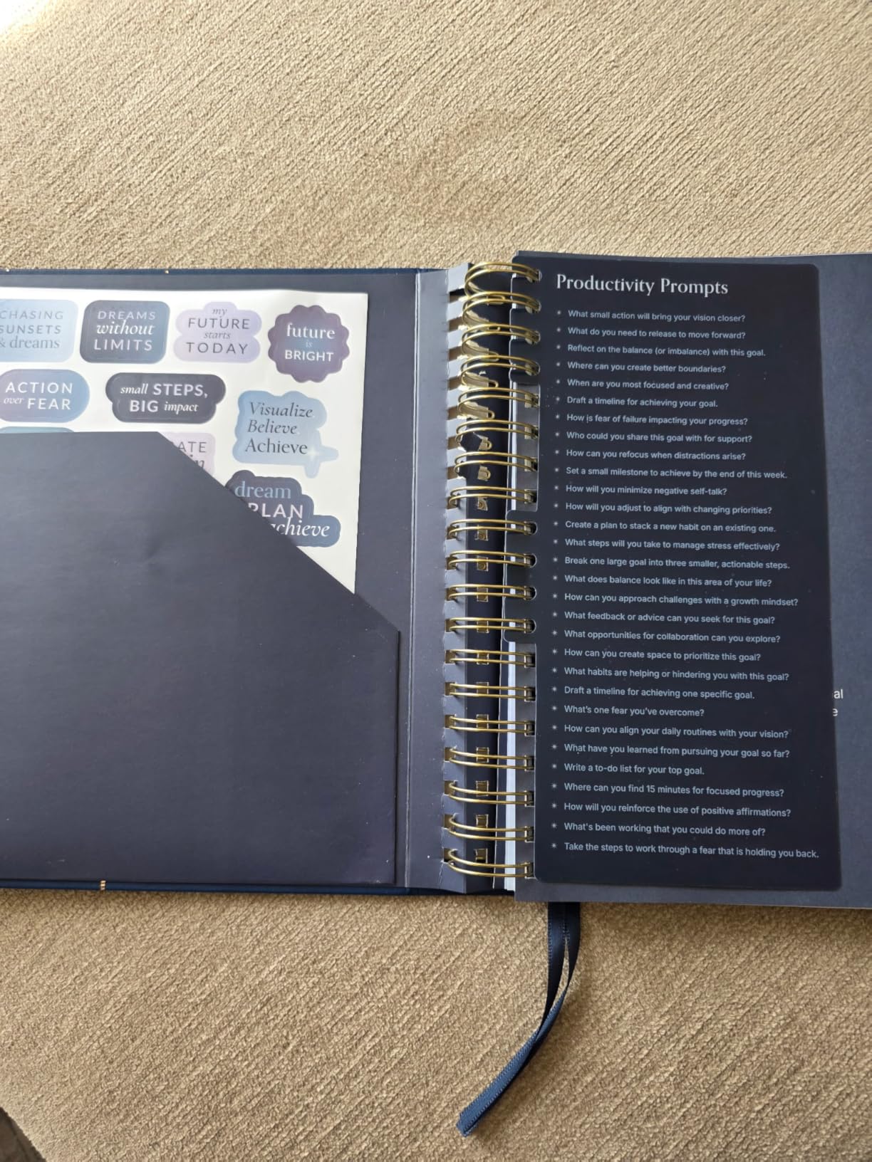 Vision Board Kit & Guided Manifestation Journal | Goal Planner & Habit Tracker, Self Care & Reflection Tools customer photo 1