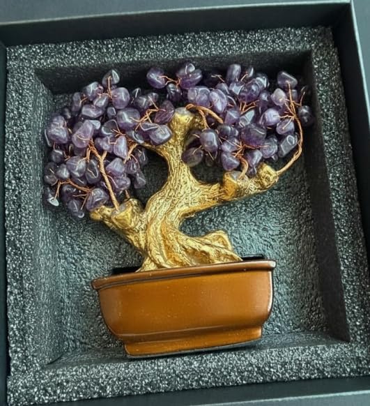 Citrine Crystal Tree of Life - Handmade Gemstone Bonsai with Natural Citrine Crystals & Copper Wire - Feng Shui Money Tree for Wealth, Healing Energy, Positive Vibes & Home Decor (6 Inches) customer photo 1