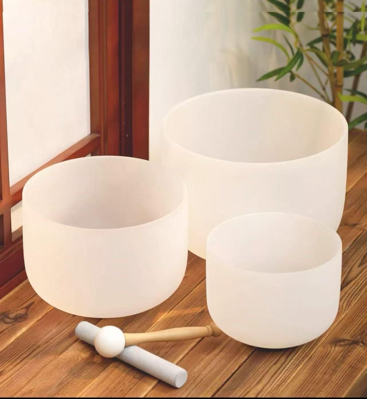 RYAN DVAN 432Hz Crystal Singing Bowls Set of 3, 6