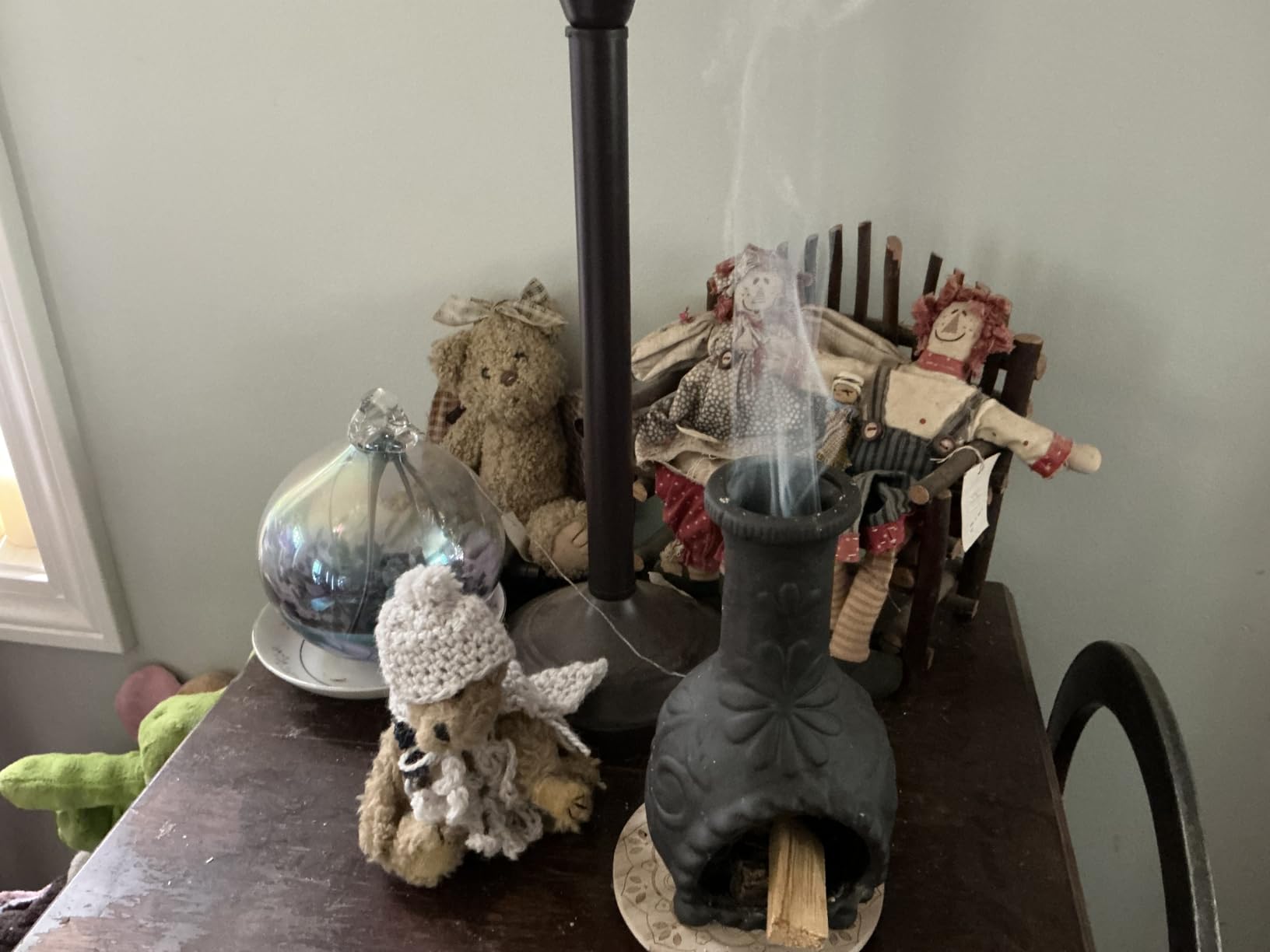 Yellow Floral Palo Santo Chiminea, Smudge Stick-Incense Cones Burner Holder | Handcrafted Artisan Incense Tray for Sage Sticks, Zen & Yoga Decor for Spiritual Rituals, Meditation Space and Altar Decor customer photo 1