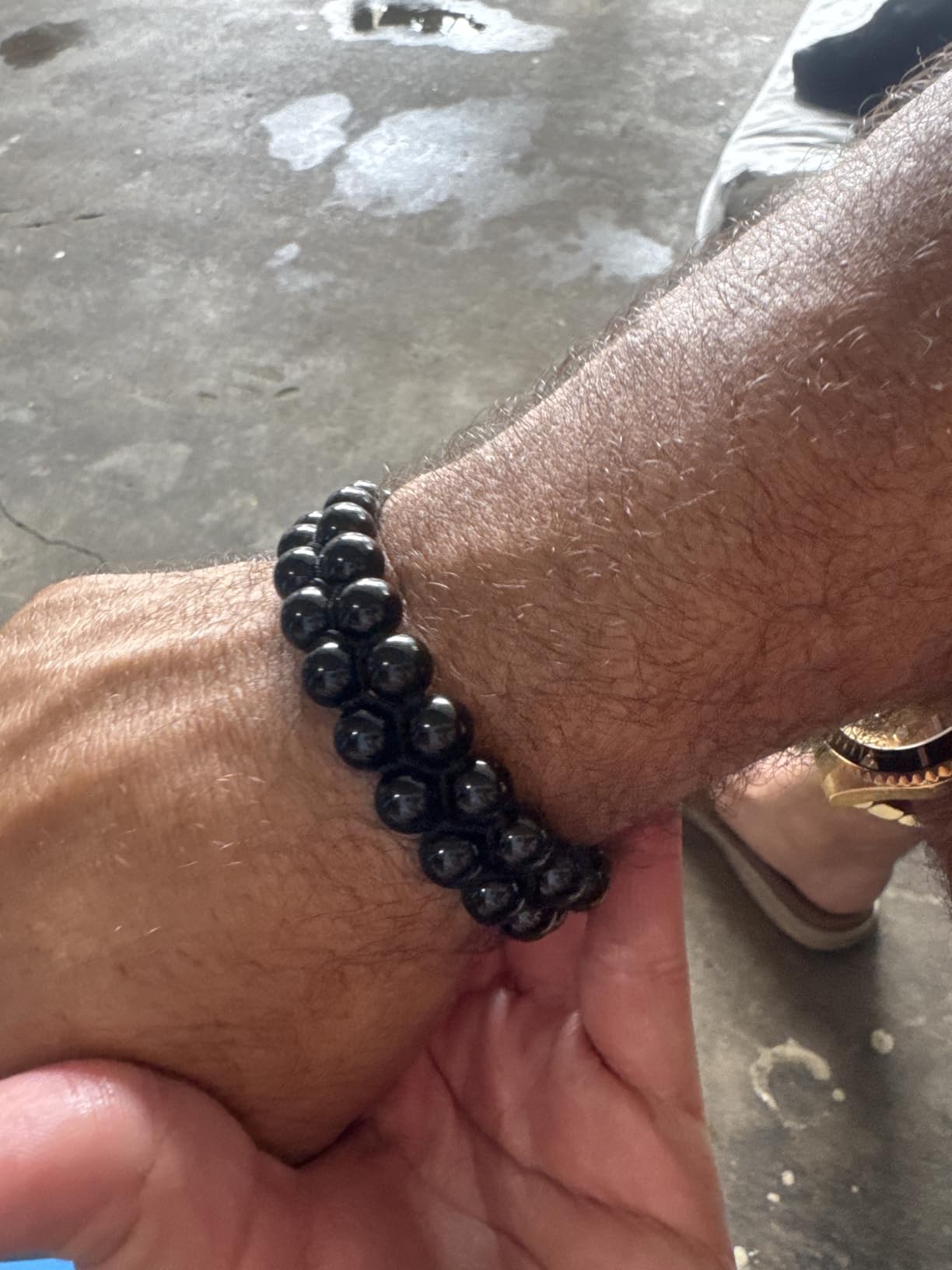 RTZN Black Tourmaline Bracelet for Men - Premium Artisan Handcrafted Authentic Black Tourmaline Jewelry - Adjustable 8MM Mens Beaded Bracelets customer photo 1