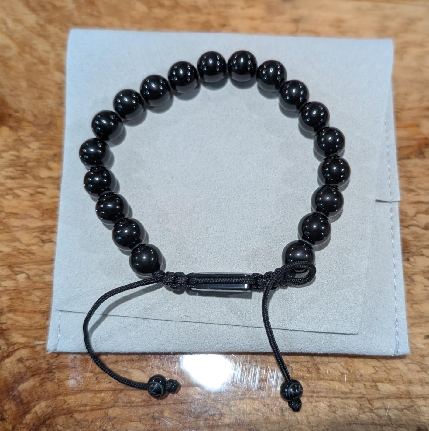 RTZN® Black Tourmaline Bracelet for Men - Premium Artisan Handcrafted Authentic Black Tourmaline Jewelry - Adjustable 8MM Mens Beaded Bracelets customer photo 1