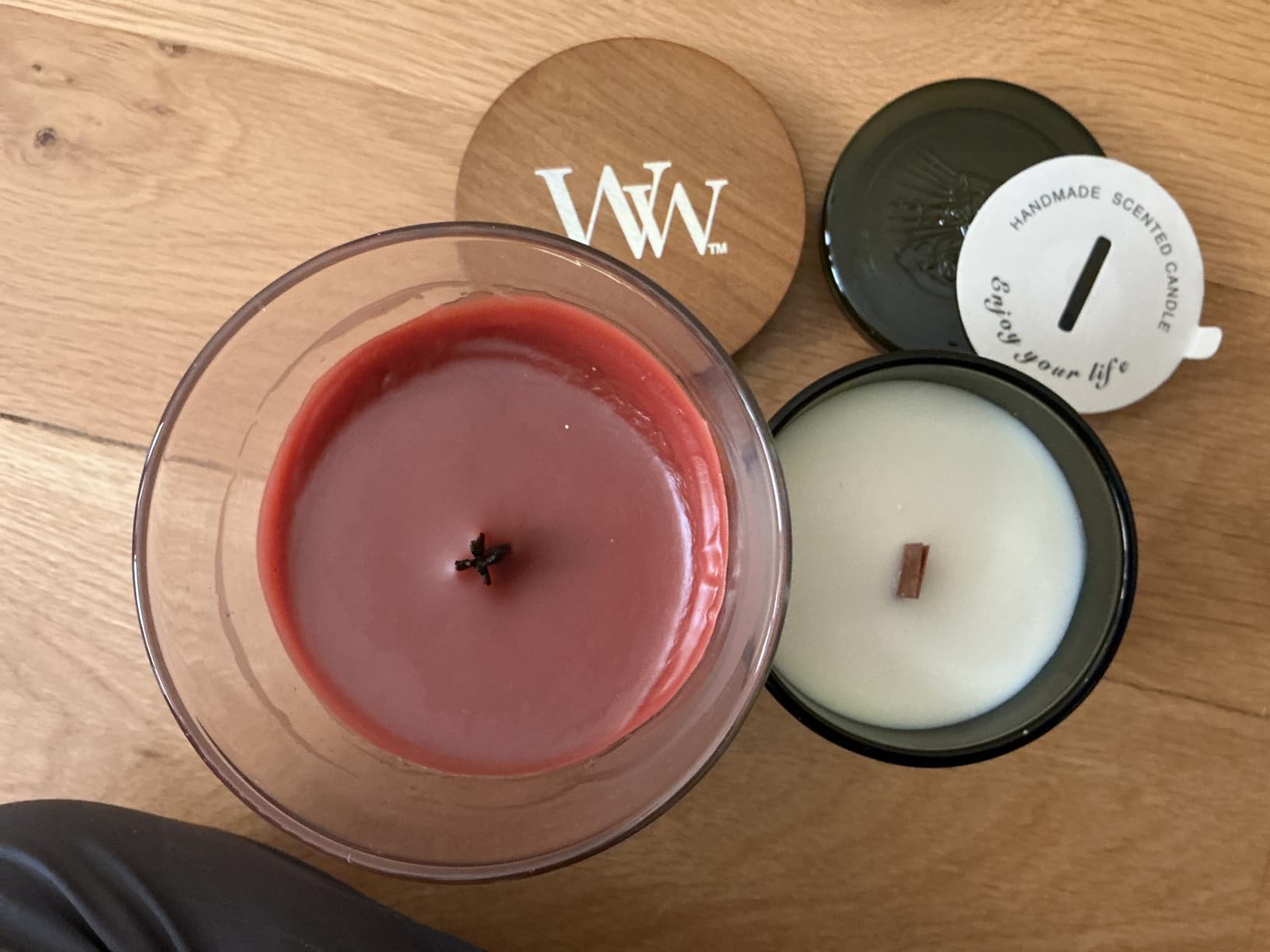 Scented Candles for Home, 2 Pack Wood Wick Sandalwood Rose Scented Candle, 22.6 oz 150 Hour Long Burning Lasting, Natural Soy Wax Candles Gifts Set customer photo 2