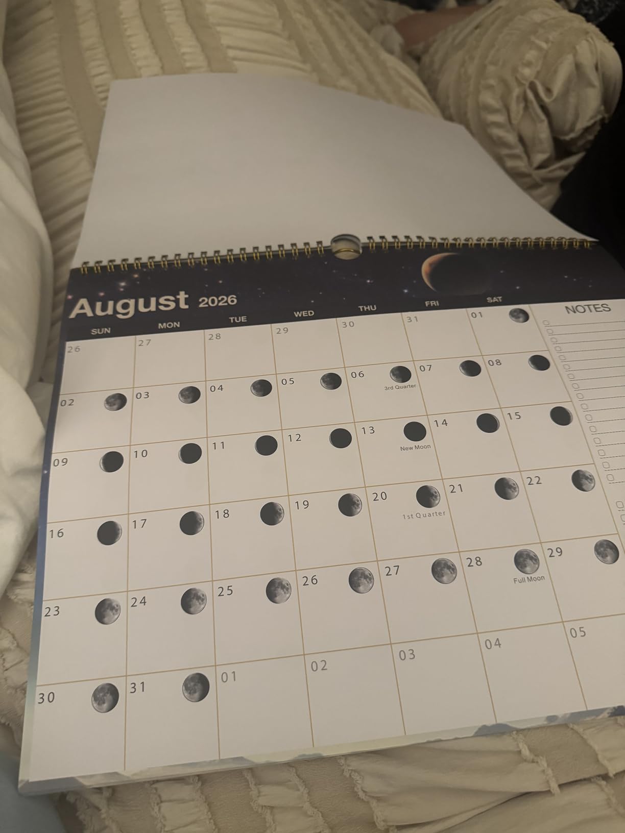 Moon Phase Wall Calendar, 18-Month (Jan 2026-Jun 2027), Large 14