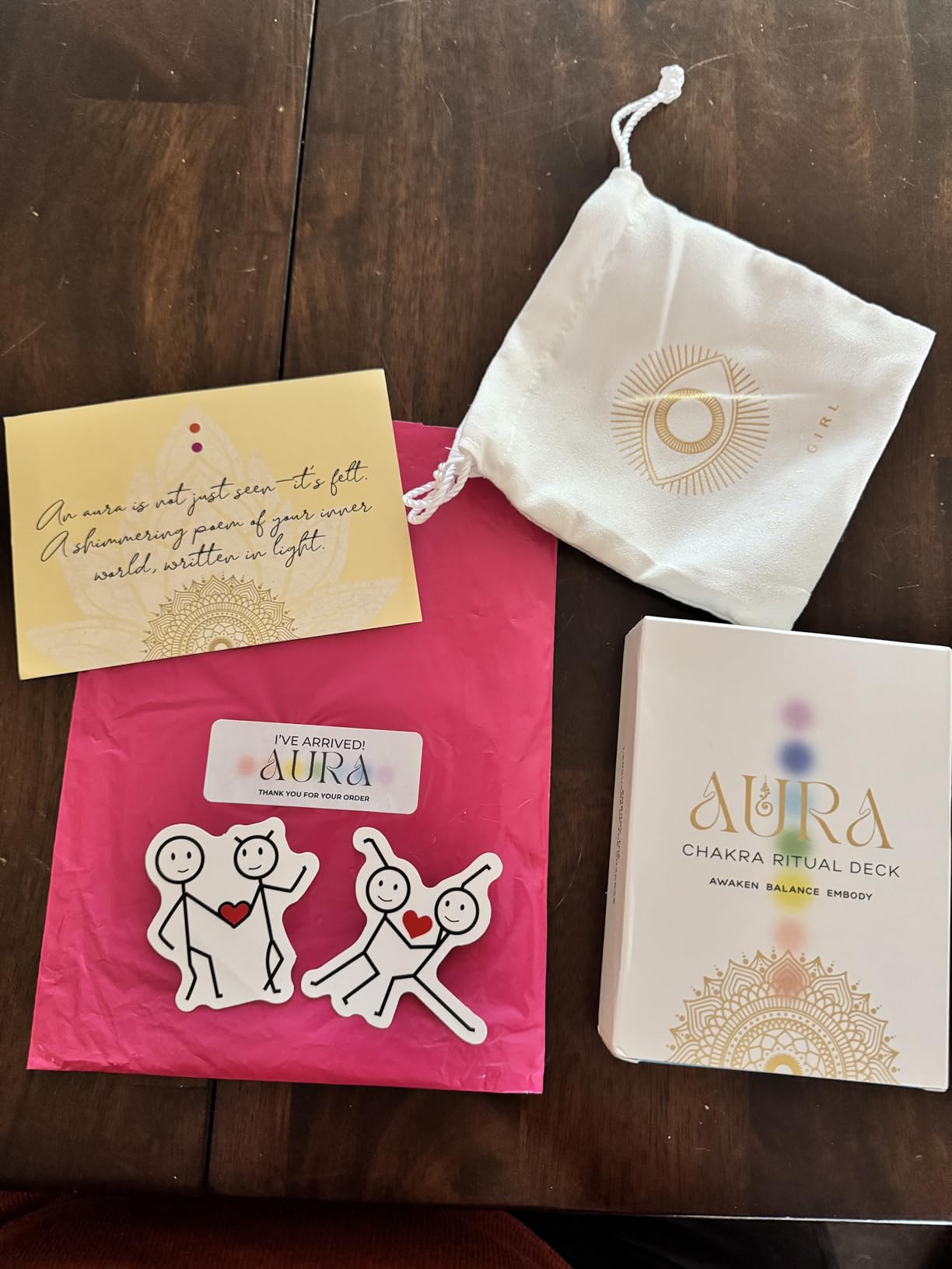 Aura Chakra Affirmations & Ritual Deck: 57 Daily Mindfulness & Meditation Activity Cards | Balance Mind, Body & Spirit | Wellness Self-Care Gift for Women - Stand and Pouch customer photo 1