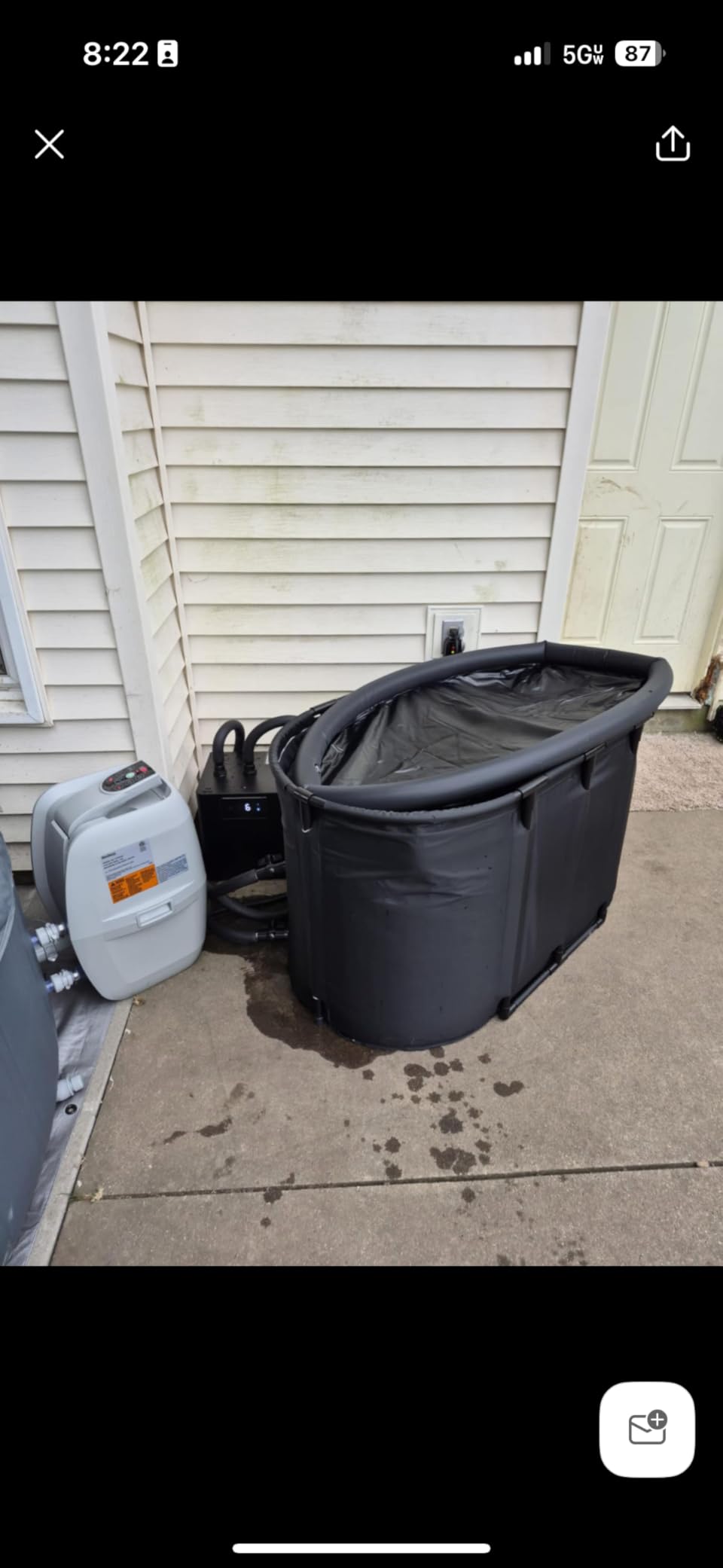 Ice Bath Chiller & 148Gal Cold Plunge Tub Kit for Cold Recovery Therapy | 1/3 HP, External Filter & Pump, 42F, 148Gal Oval Cold Plunge Tub with Water Chiller for Home Wellness Outdoor Cold Therapy customer photo 2