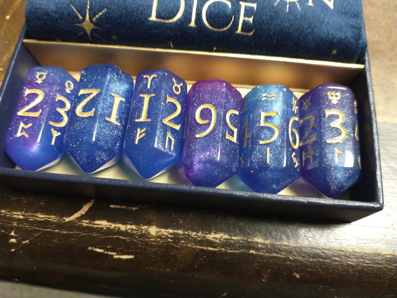 Divination Dice - Invite Ancient Runes to Guide You | 6 Mystic Dice | Complete Runes Set with 24 Futhark Symbols | Casting Stones for Spiritual Guidance | Divination Tools | Spiritual Gift Set customer photo 1