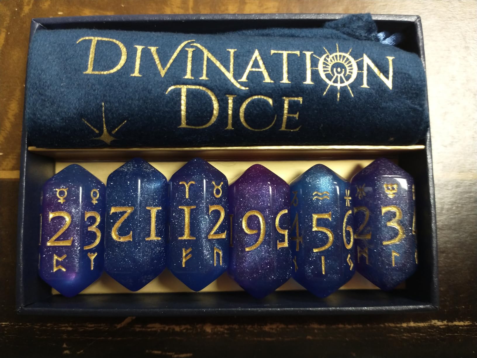 Divination Dice - Invite Ancient Runes to Guide You | 6 Mystic Dice | Complete Runes Set with 24 Futhark Symbols | Casting Stones for Spiritual Guidance | Divination Tools | Spiritual Gift Set customer photo 2