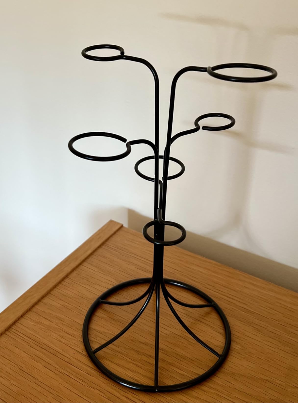 Air Plant Holder Iron Tree Stand Metal Air Plant Display with 6 Rings, Round Base Tillandsia Holder for Home Office Tabletop Decoration (Plants Not Included) customer photo 2